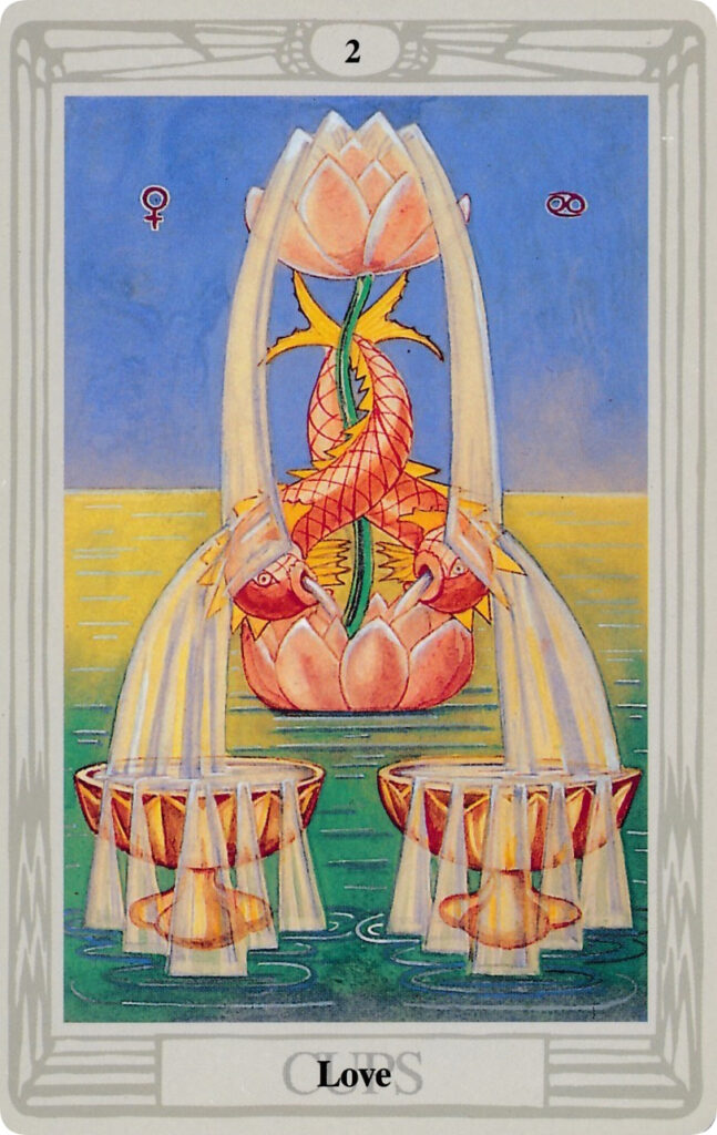 Two of Cups in Thoth Tarot Love